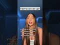How to cry on cue FAST #actingtips