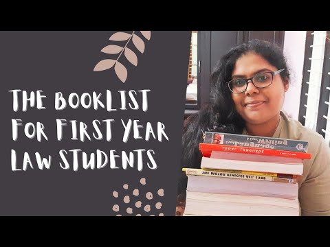 Booklist For First Year Law Students | First Year Booklist| - YouTube