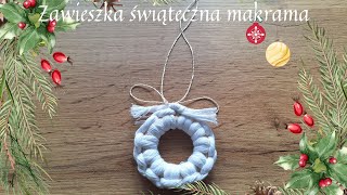 Zawieszka świąteczna makrama