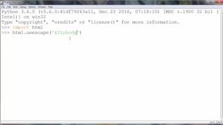 How to Unescape (Decode) HTML Entities in a String in Python programming language