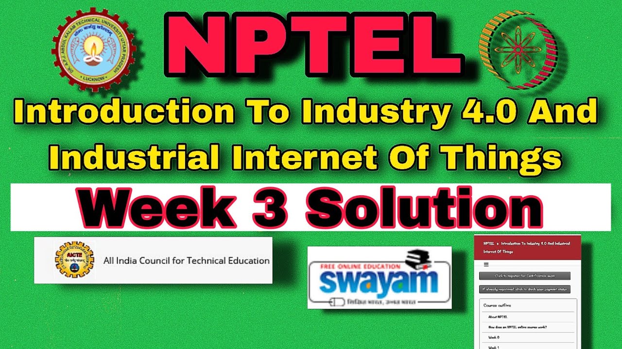 NPTEL Introduction To Industry 4.0 And Industrial Internet Of Things ...