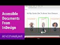 Accessible Documents from InDesign - in5 v3.8 Sneak Peek