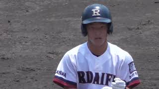 2022夏／理大附・余河航太／左前タイムリー／vs 玉野高校