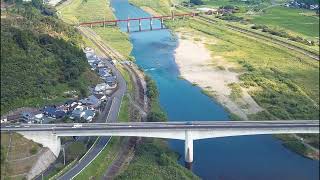 宮崎県延岡市北川町長井付近空撮