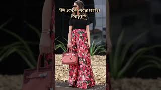 10 looks com saias longas. #modafeminina #modaelegante #moda #elegante  #mulher #mulherdefé #shots