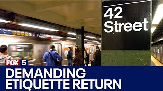 Riders say subway etiquette is 'slipping'