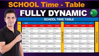 School Time Table in Excel - How To Create Time Table in Excel
