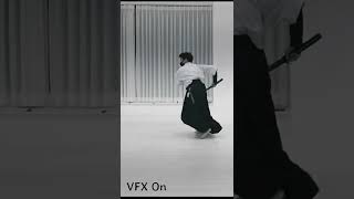 Katana action. vfx kenjutsu #shorts