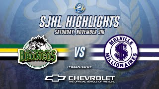 HIGHLIGHTS: Humboldt Broncos at Melville Millionaires - Sat, Nov 9th, 2024