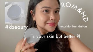 K-Beauty 🇰🇷 | Rom\u0026nd Nu Zero Cushion Foundation | Korean Cushion Foundation 2022 Quick Review