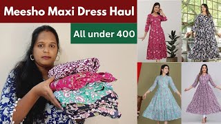 Meesho Maxi Dress Haul | latest Meesho Maxi Dress collections In kannada | All under ₹ 400