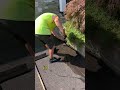 How to BRUSH a Driveway In🧹 #satisfying #asphalt #sealcoating #business