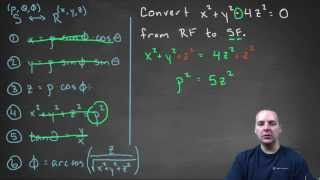 Rectangular to Spherical Conversion - Example 6