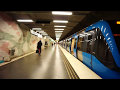 Sweden, Stockholm, subway ride from Danderyd sjukhus to Mörby Centrum