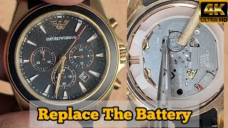 Changing a Emporio Armani Watch Battery | 4K Video