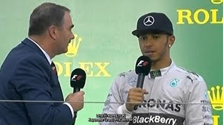 Lewis Hamilton's comments on Bianchi's Accident, October 2014