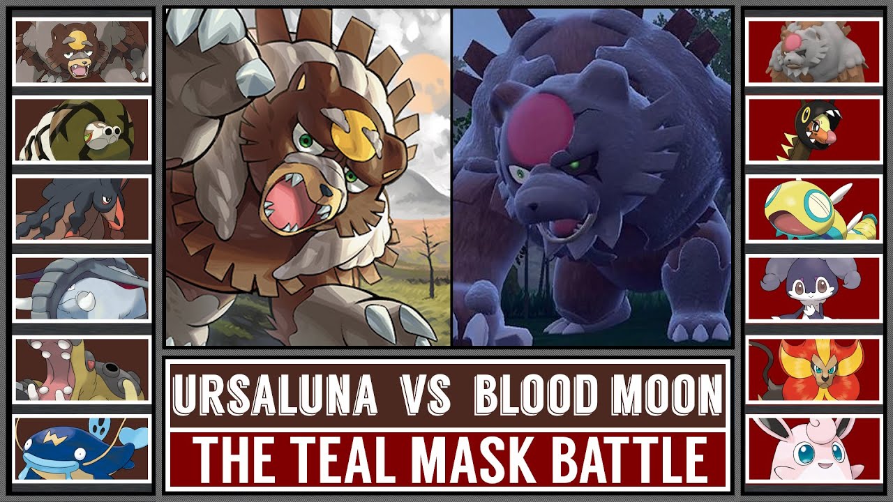 URSALUNA Vs BLOOD MOON URSALUNA | Teal Mask Pokémon Battle - YouTube