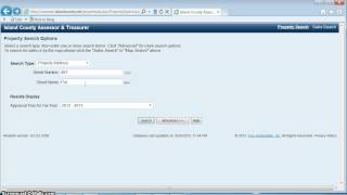 Property search using the online property database portal