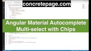Angular Material Autocomplete Multi-select with Chips