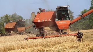 Combines SK-5M, a beautiful video! /// Комбайны СК-5М, красивое видео!