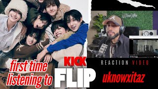 First time listening to KICK Flip! Reaction to “knock Knock” ✊