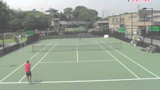 全国選抜ジュニアテニス選手権大会 U14 準々決勝 槙翔太郎 VS 増尾玲央奈