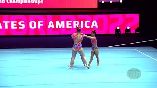 United States 1 (USA) - 2022 Acrobatic Worlds, Baku (AZE) - Dynamic Qualification  Women's Group