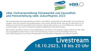 Klimawandel und Gesundheit | Fachveranstaltung und Preisverleihung vdek-Zukunftspreis 2023