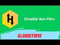 HackerRank Divisible Sum Pairs problem solution in Python Programming | Algorithms Problem Solution