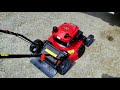 Power smart 21 inch 2 in 1 push lawnmower unboxing and review