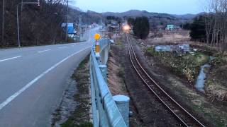 2013-04-29　JR江差線湯ノ岱駅発車下り列車