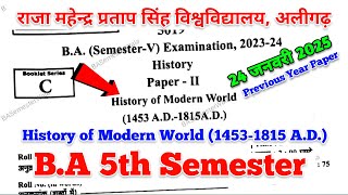 History of modern world 1453 to 1815 ba 5th semester | history of modern world 1453 to 1815