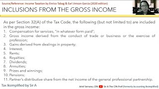 Inclusions from the Gross Income