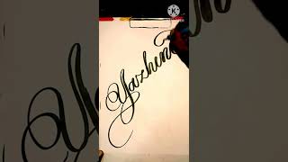 name writing/💕💕 yazhini💕💕 #shorts #calligraphy #art #cursive #letters #trending #write #ytshorts