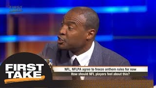Confusion among players as NFL freezes anthem rule | First Take | ESPN