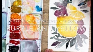 Working With Complementary Colours: Purple and Yellow