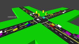 Traffic Light Simulation (Vpython)