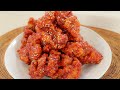 Korean Fried Chicken Recipe (Yangnyeom-tongdak 양념통닭) | Sweet and Spicy