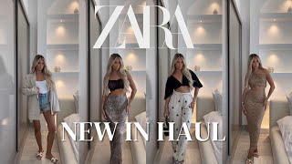 ZARA new in try on haul | summer basics, evening holiday looks & linen trousers!