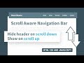 Hide Header on Scroll Down Show on Scroll Up | Html CSS & Javascript