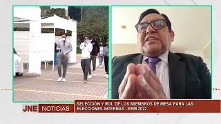 Selección y  rol de los miembros de mesa para las elecciones internas – ERM 2022