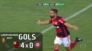 Gols - Flamengo 4 x 0 San Lorenzo (ARG) - Libertadores 2017 - Globo HD