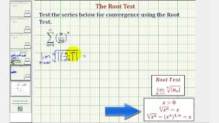 Ex 5:  Infinite Series - The Root Test (Divergent)  (n/c)^n
