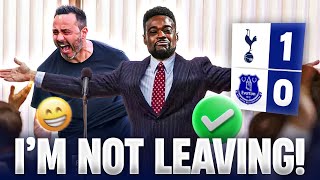 IM NOT LEAVING!!! Tottenham 1-0 Everton EXPRESSIONS REACTS