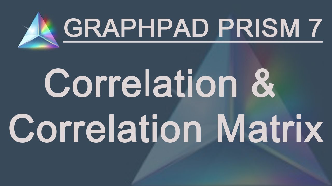 How To Perform Correlation Analysis With Graphpad Prism 7 - YouTube