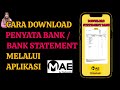 Cara Download Penyata Bank MAE