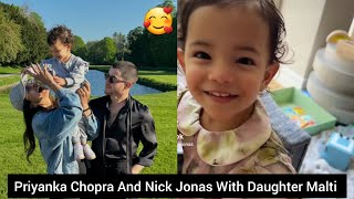 Priyanka Chopra And Nick Jonas Adorable moment With Malti In Ireland | Nickyanka