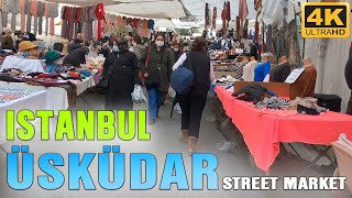 4K ISTANBUL WALK TOUR  🇹🇷  ÜSKÜDAR STREET MARKET TURKEY 4K