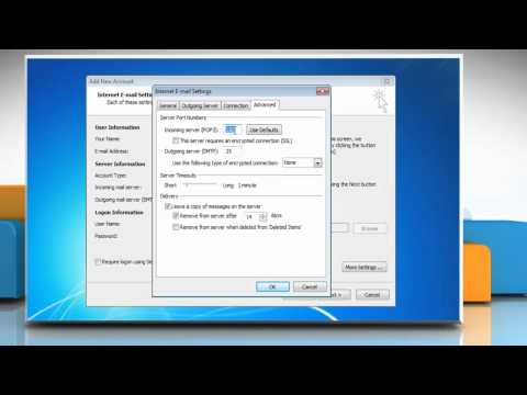 How to Set up an Email Account in Microsoft® Outlook 2010 How to Set up an Email Account in Microsoft® Outlook 2010
