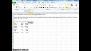 00029 - How To Determine The Price Per Pound Using Microsoft Excel